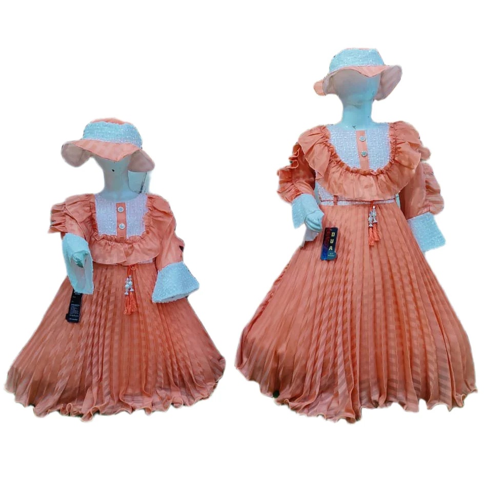 Baby Girl Frock with Matching Hat