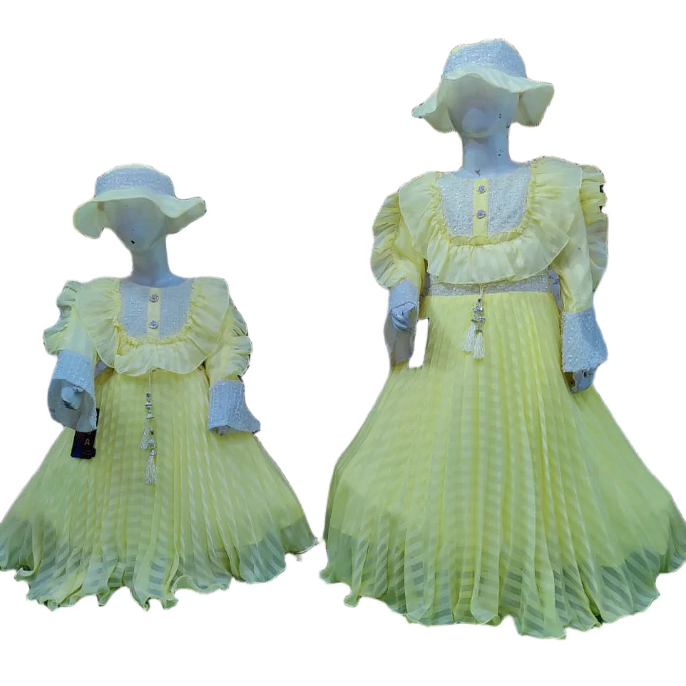 Baby Girl Frock with Matching Hat - Image 4