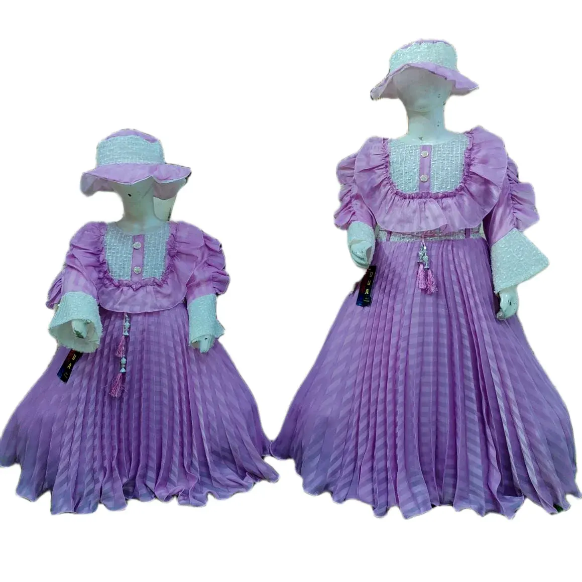 Baby Girl Frock with Matching Hat - Image 3