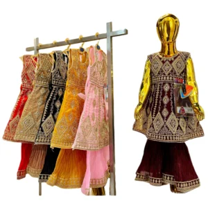 Midi Gharara Dress for Baby Girls