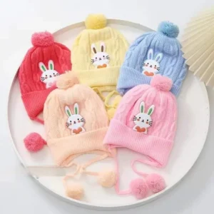 Ultra-Soft Knit Animal Baby Hats - Winter Warm Ear Flap Caps