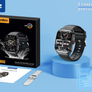 Nodizz OA106 Smart Waterproof Watch | Large AMOLED Screen & 2 Pairs Straps