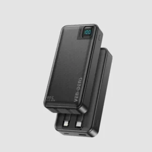 VEN-DENS VD-PB061 20000mAh Power Bank | 22.5W Ultra-Fast Charging with Built-in Cables