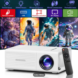 Mini Projector Z1 – Compact Multimedia Video Player with HDMI, USB, and Audio Out for Smartphones & Laptops